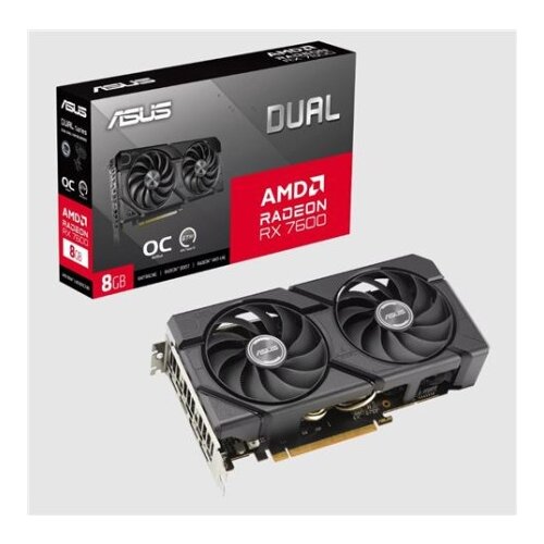 Asus Dual Radeon RX 7600 EVO OC Edition 8GB GDDR6 (DUAL-RX7600-O8G-EVO) grafična kartica, PCIe 4.0, 1xHDMI 2.1, 3xDisplayPort 1.4a - 90YV0LD0-M0NA00 Cene