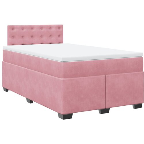 Box spring krevet s madracem ružičasti 120 x 200 cm bar&amp;scaron;unasti Slike
