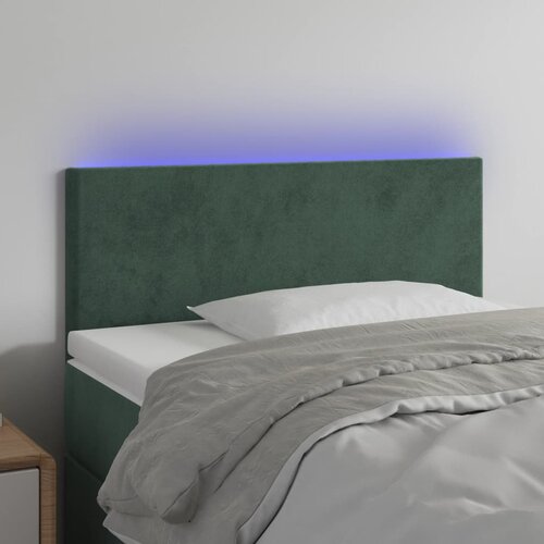 vidaXL LED uzglavlje tamnozeleno 90x5x78/88 cm baršunasto Cene