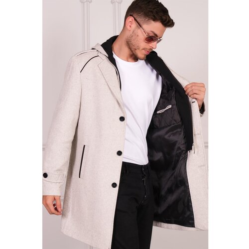 Dewberry PLT8401 MEN&amp;#039;S COAT-PATTERNED BEIGE Slike