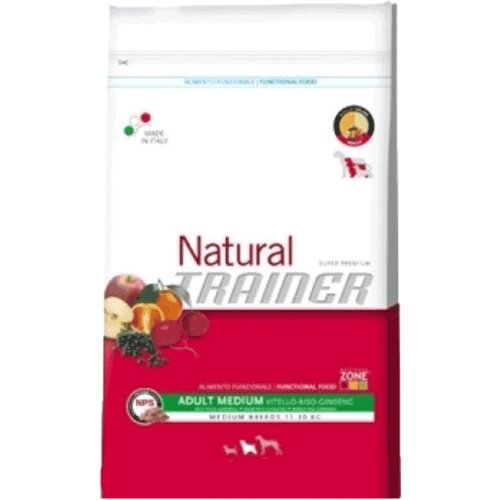 Trainer Natural Adult Medium Govedina, Pirinač & Ginseng Cene