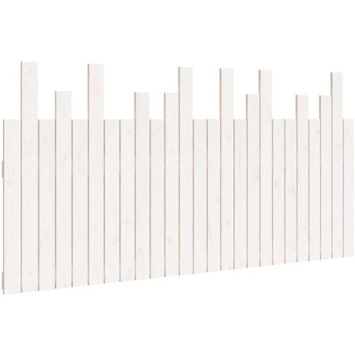 vidaXL Stensko posteljno vzglavje belo 159,5x3x80 cm trdna borovina Cene