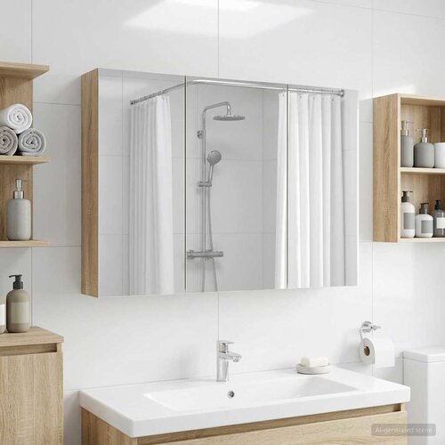  Kupaonski ormar s ogledalom Sonoma hrast 100 x 14,5 x 70 cm Cijene