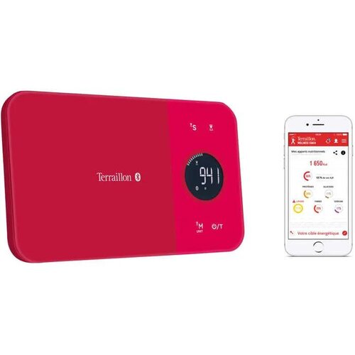 Terraillon Kuhinjska tehtnica Cranberry rdeča z Bluetooth, (5000115413) Cene