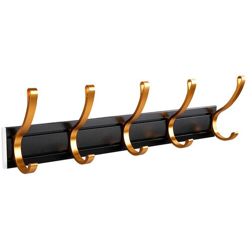 INF Vsestranski aluminijasti obe&scaron;alnik za vrata - premični kavelj za organizacijo Black&Gold, (5000072382) Cene