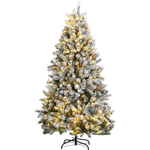 vidaXL Umetna novoletna jelka 300 LED diod in komplet bučk 300 cm Cene