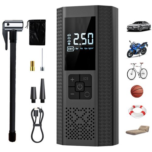 INF VC029B brezžični napihovalnik pnevmatik, 2000mAh, USB-C, LED luč, (5000505663) Slike