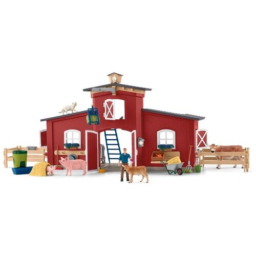 Schleich Schleich: Kmetijska svet - Igrača set z hlevom in živalmi (42606) Slike