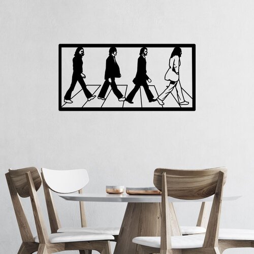 Wallity Zidna dekoracija The Beatles, 80x39cm, Crna Cene