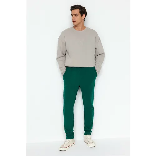 Trendyol Limited Edition Green Men's Regular/Normal Fit Premium Elastic Legs Basic Sweatpants.