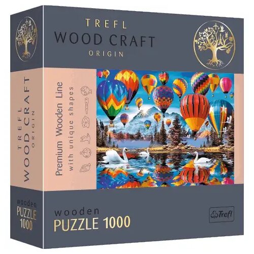Trefl Wood Craft: Barvni toplozračni baloni 1000-delna premium lesena sestavljanka - Cene