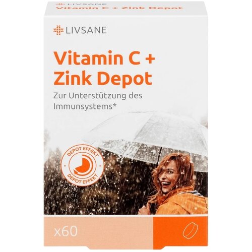 LIVSANE vitamin c+ zink depot tablete 60/1 Slike