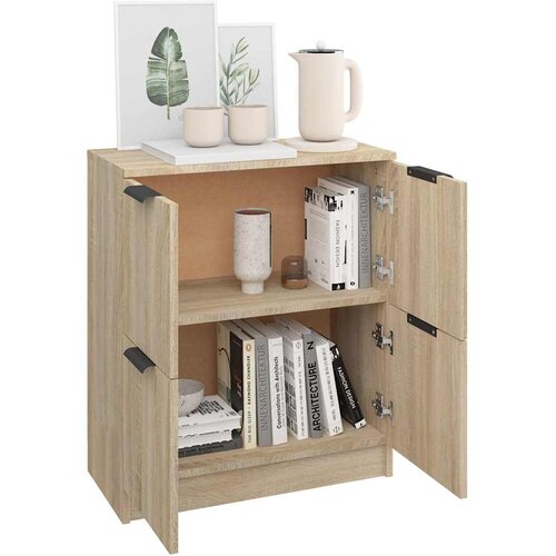  Komoda boja hrasta sonome 60 x 30 x 70 cm od konstruiranog drva Smeđa Slike