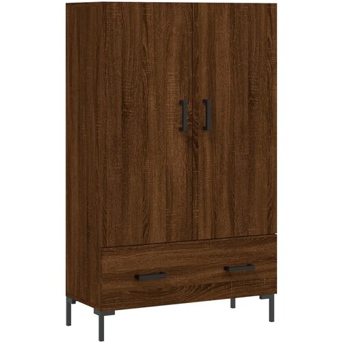 Maison Chic Visoka omara - Komoda - Predalnik rjavi hrast 69,5x31x115 cm inženirski les, (21721843) Slike