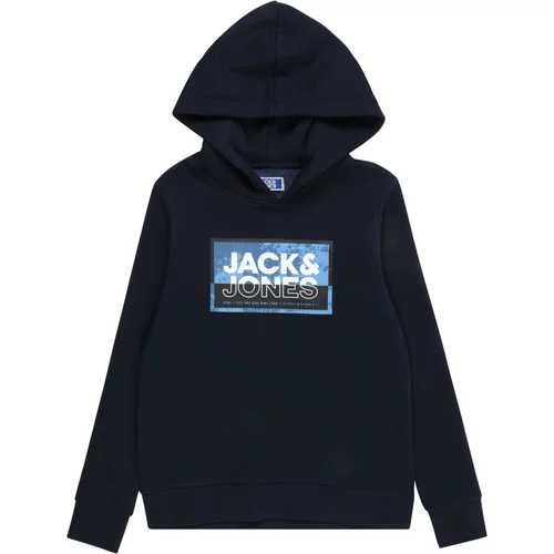 Jack & Jones Majica 'LOGAN' mornarska / svetlo modra / off-bela