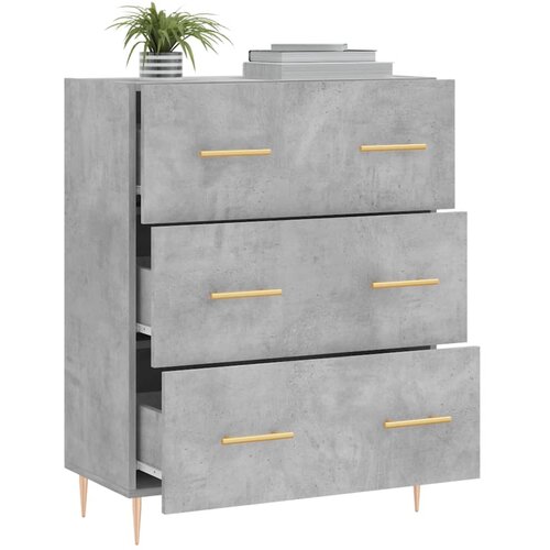  Komoda siva boja betona 69,5x34x90 cm od konstruiranog drva Slike