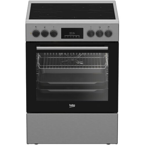 Beko Električni &scaron;poret FBM67320XS, 4 gejne zone, 72l rerna, Sivi Cene