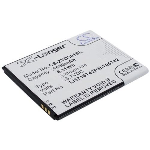 VHBW Baterija za ZTE Q30 / Q301, 1650 mAh Slike