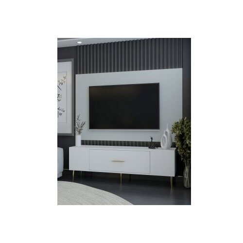 Hanah home tv polica dekos white gold Cene