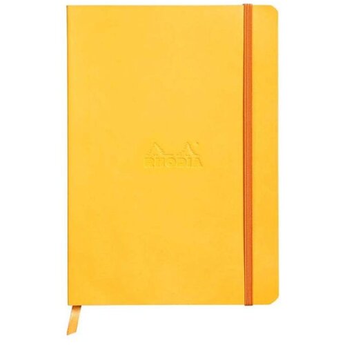  Notes A5, Rhodiarama soft, s gumicom, diktando crte, žuti Slike