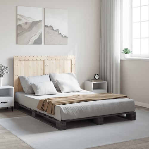  Okvir za krevet s uzglavljem sivi 140x200cm od masivne borovine Cijene