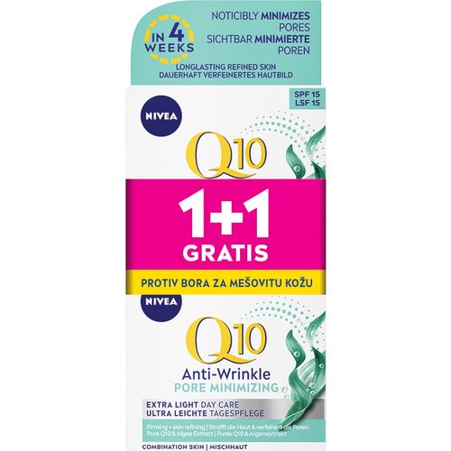 Nivea Q10 lagana dnevna krema protiv bora za mešovitu kožu, 2x50ml Cene