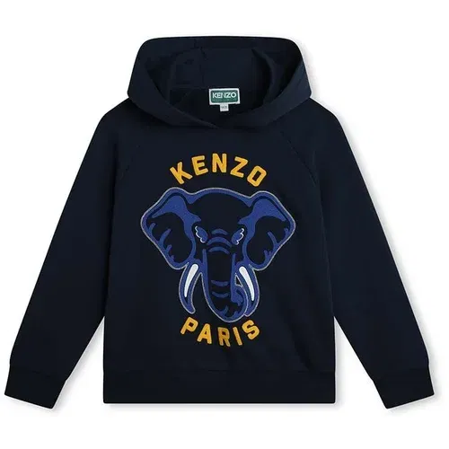 Kenzo Kids Dječja pamučna dukserica s kapuljačom, s tiskom