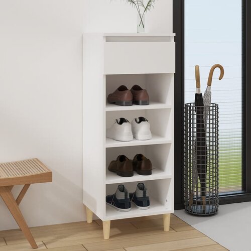 The Living Store Omarica za čevlje bela 40x36x105 cm inženirski les - Omarica Za Čevlje, (21433869) Slike