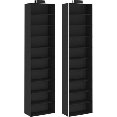 vidaXL Viseč organizator za omaro 2 kosa z 10 policami blago Cene