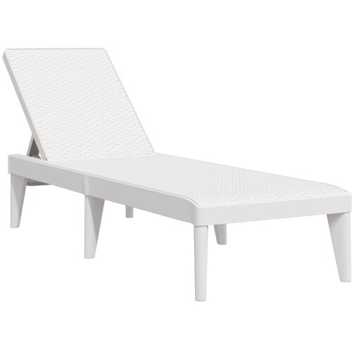 Maison Chic Ležalnik - Sončna ležalnik bel 186x60x29 cm PP, (22043124) Cene