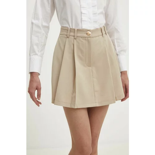 Answear Lab Suknja - hlače boja: bež, bez uzorka, visoki struk