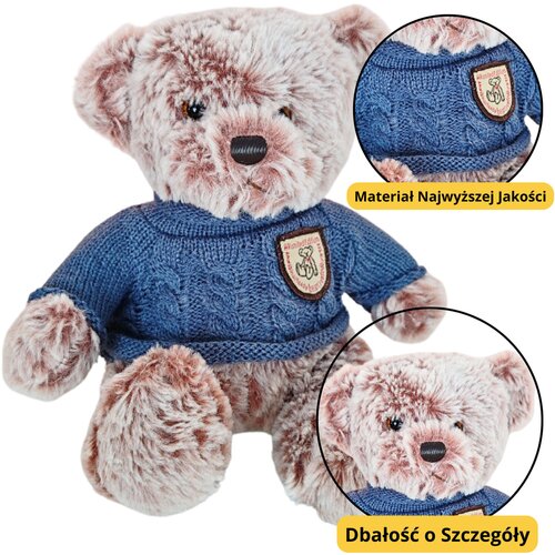 Plišana igračka Medvjedić u plavom džemperu 21cm Cijene