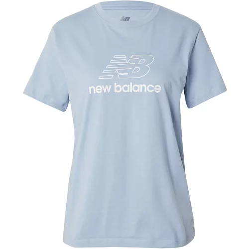 New Balance Majica svetlo modra / bela