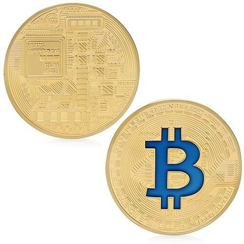 Bitcoin Kovanica - Zlatna / Plava KP5731 Slike
