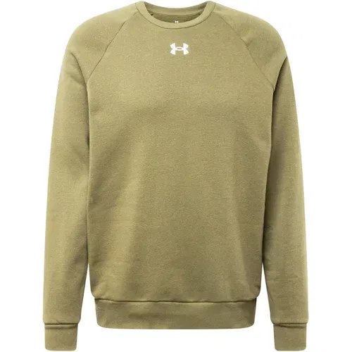 Under Armour Sportska sweater majica 'Rival' maslinasta / bijela