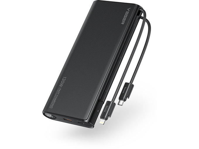 Veger prijenosna baterija TC130 25000 mAh, crna Cene