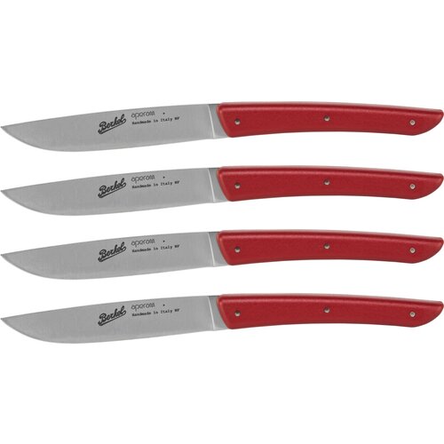Berkel steak knife set 4-pcs. Color red Slike