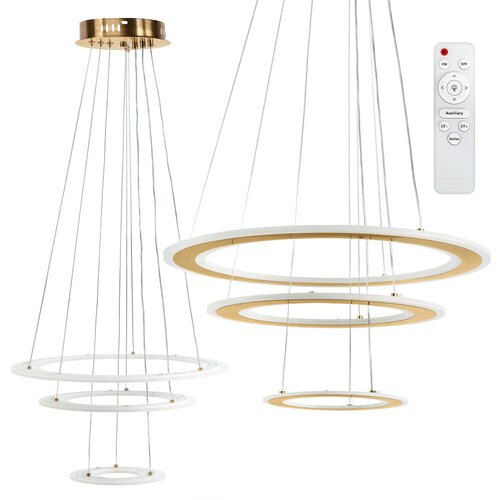 Toolight Viseća LED lampa G041-3CP u boji četkanog zlata Slike