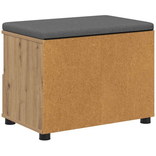  Klupa za hodnik s jastukom Umjetnički hrast 60 x 38 x 46 cm Slike