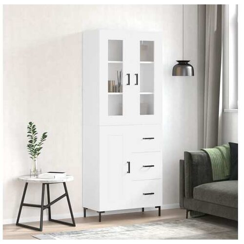 vidaXL Visoka komoda bijela 69 5x34x180 cm konstruirano drvo Cijene