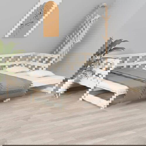 VidaXL Dnevni ležaj na izvlačenje od masivne borovine 2 x (90x200) cm Slike