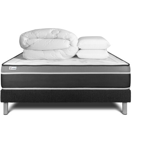 VITALIT Celoten paket za posteljo - Vzmetnica 200x200 cm + vzmetnica z letvami (komplet) + 2 vzglavnika + odeja - Vital Care, (21614127) Cene