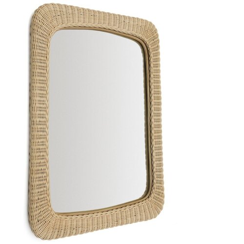 Kave Home Zidno ogledalo s okvirom od ratana 58x79 cm Zilna &ndash; Cijene