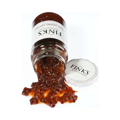 Fink's Delikatessen Chutney z ribezom, čebulo in bengalskim poprom - 212 ml Cene