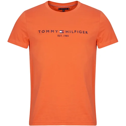 Tommy Hilfiger Majice s kratkimi rokavi TOMMY LOGO TEE Oranžna