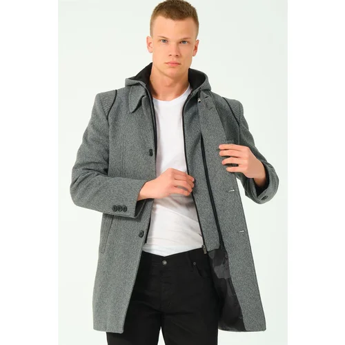 Dewberry PLT8335 MEN'S COAT-DARK GREY-2