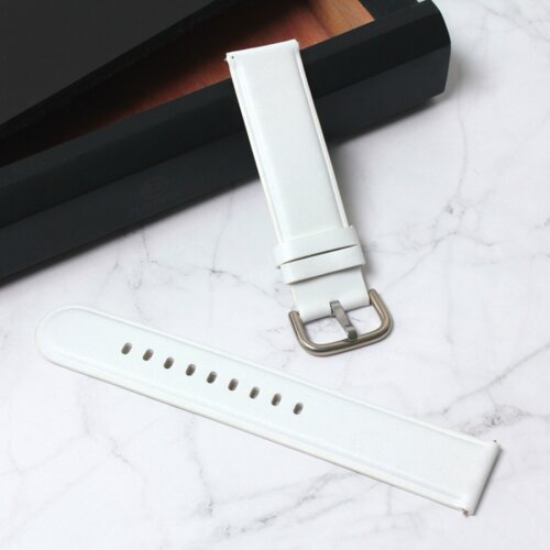 narukvica kozna za samsung smart watch 4, 5 20mm bela Slike