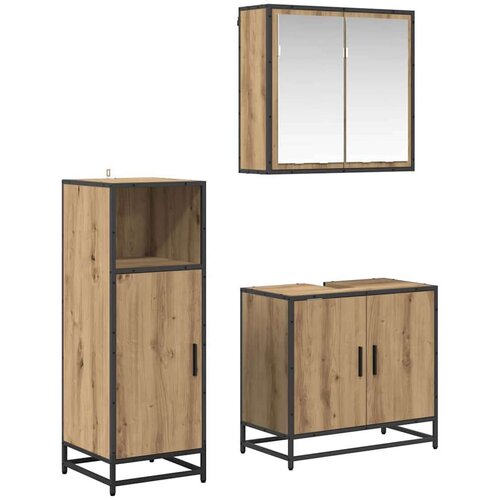 vidaXL set namještaja za kupaonicu 3 pcs hrast artisan 60 x 33 x 60 cm Cijene