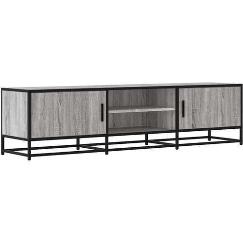 Maison Chic TV omarica - TV enota - Televizijska omarica siva sonoma 160x35x41 cm inženirski les in kovina, (21700749) Slike