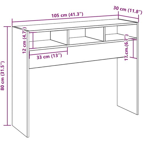  Konzolni stol staro drvo 105x30x80 cm konstruirano drvo Slike